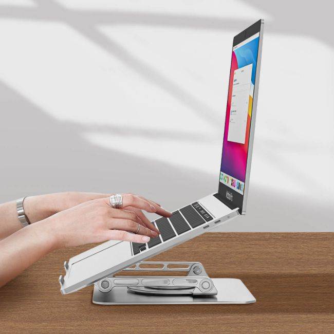 Suporte ZenWork - Trabalho com conforto e leveza - Suporte para Notebook com Rotação em 360°