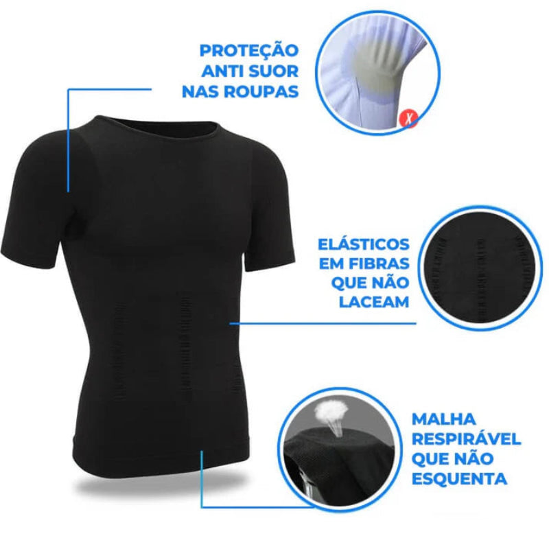 Camiseta de Compressão VERTEX – Postura firme e corpo definido
