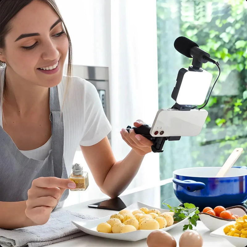 Suporte STUDIO Plus VibeCast – Gravações com Qualidade Profissional em Qualquer Lugar