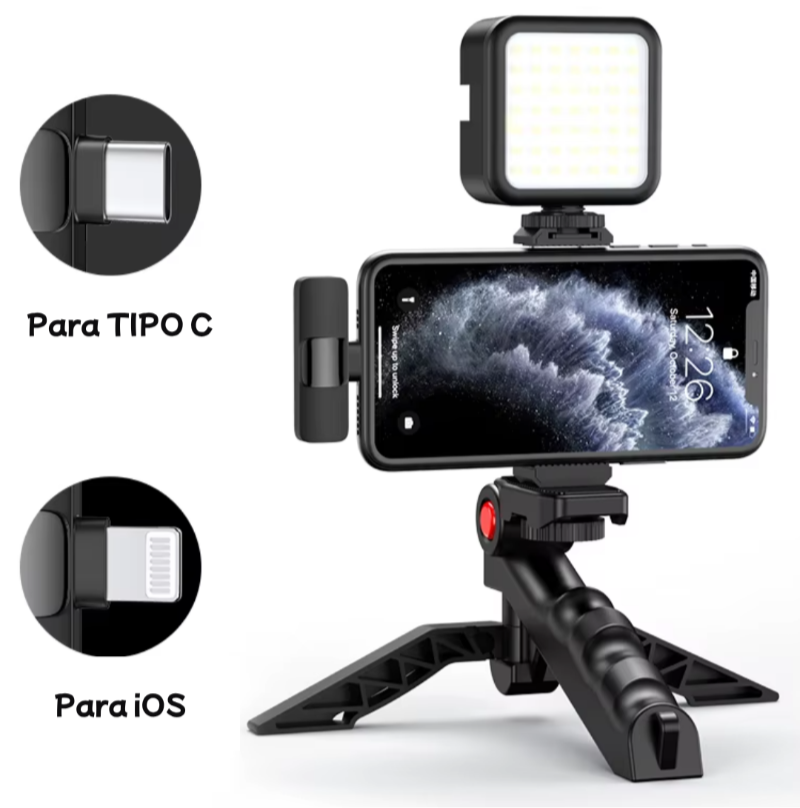 Suporte STUDIO Plus VibeCast – Gravações com Qualidade Profissional em Qualquer Lugar