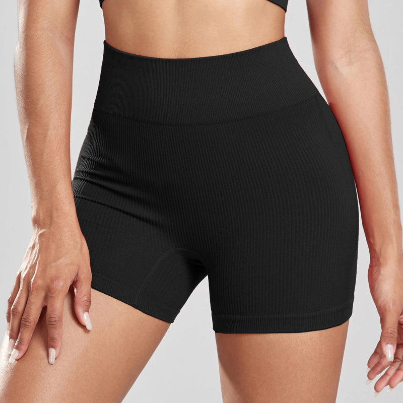 Short Canelado Cintura Alta FlexFit — Segurança e liberdade em cada movimento