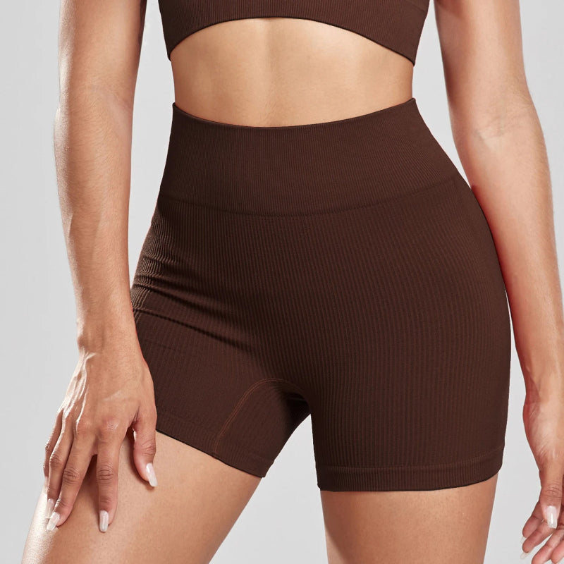Short Canelado Cintura Alta FlexFit — Segurança e liberdade em cada movimento