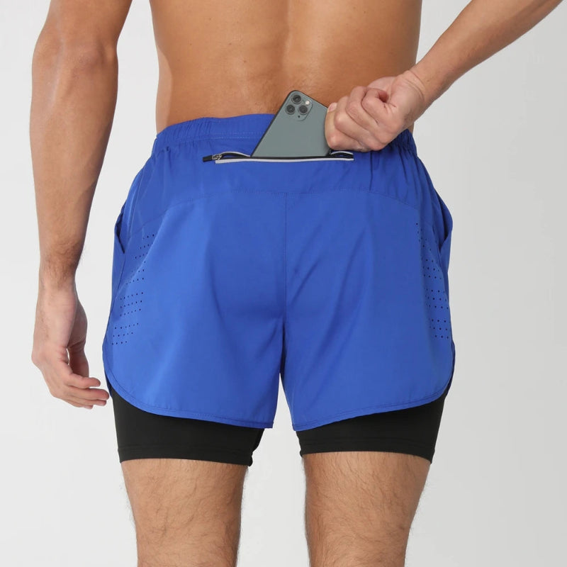 Short de Corrida Aerofit 2 em 1 com Ventilação Pro (Pague 1, Leve 2)