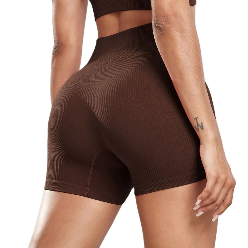 Short Canelado Cintura Alta FlexFit — Segurança e liberdade em cada movimento