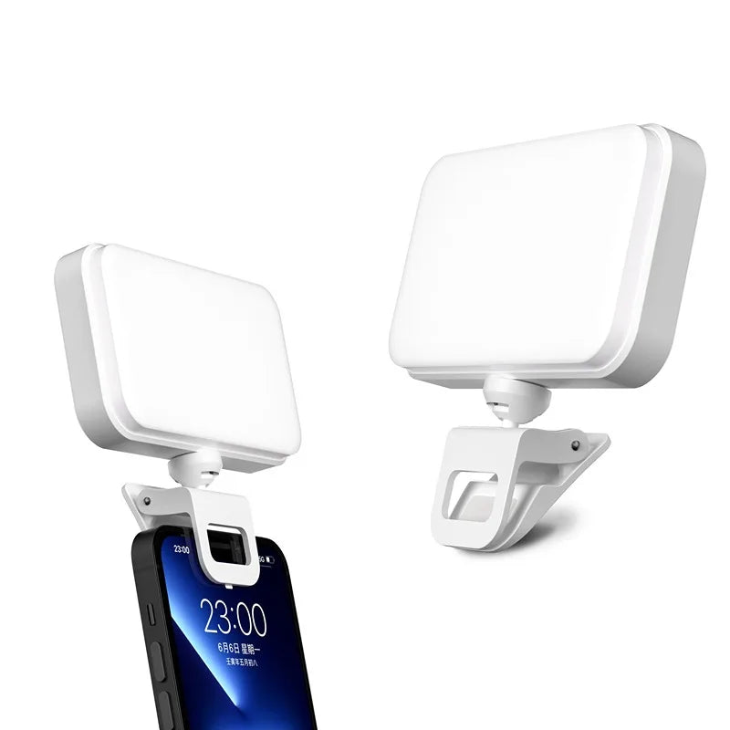 Luz de LED Clip-On LuminoPro – Iluminação Portátil para Vídeos Perfeitos