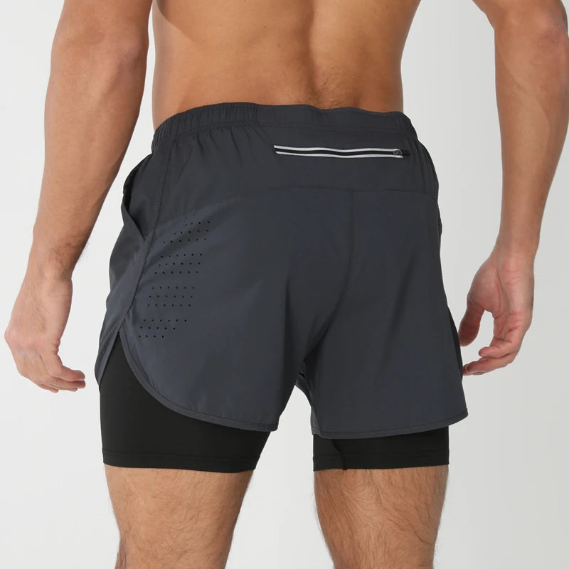 Short de Corrida Aerofit 2 em 1 com Ventilação Pro (Pague 1, Leve 2)