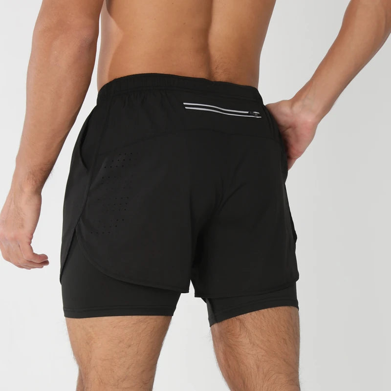 Short de Corrida Aerofit 2 em 1 com Ventilação Pro (Pague 1, Leve 2)