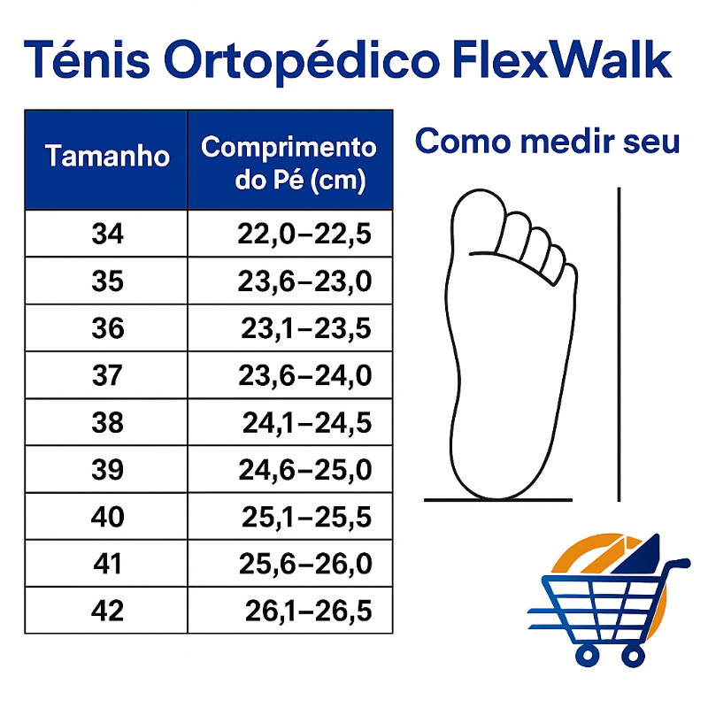 Tênis Ortopédico FlexWalk - Conforto Inteligente Para Seus Pés