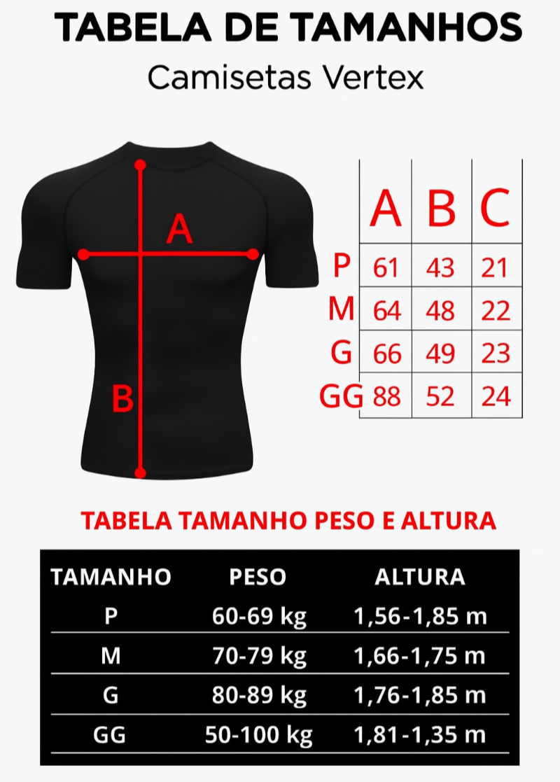 Camiseta de Compressão VERTEX – Postura firme e corpo definido