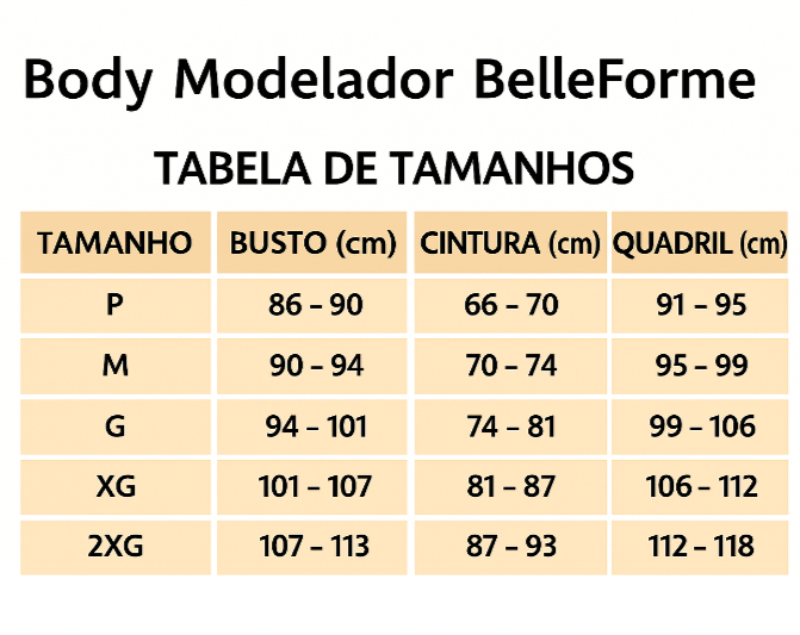 Body Modelador BelleForme – Elegância e firmeza para você (Pague 1, Leve 2)