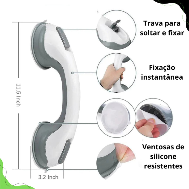 Barra de Apoio MaxVent – Fixação Forte com Ventosas Inteligentes