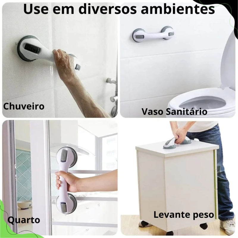 Barra de Apoio MaxVent – Fixação Forte com Ventosas Inteligentes