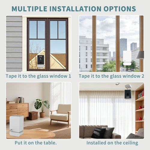 Multi angle window monitoring camera, 360 ° rotating base, home indoor