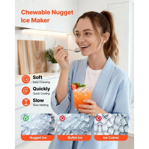 Countertop Ice Maker, 44 lbs per Day, Self-Cleaning Portable Machine