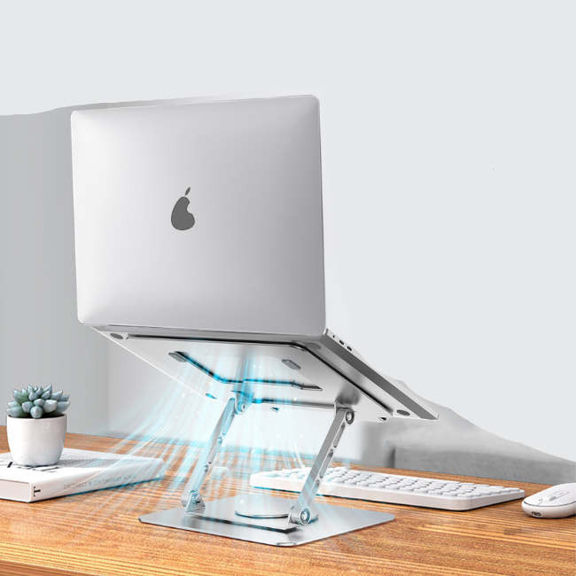 Suporte ZenWork - Trabalho com conforto e leveza - Suporte para Notebook com Rotação em 360°
